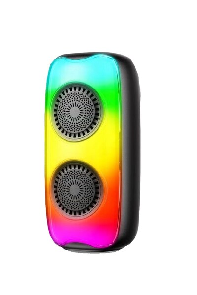 POLYGOLD PG-1475 Rgb Led Işıklı Fm Radyolu 10Wx2 Bluetooth Hoparlör