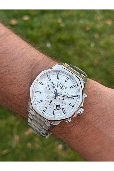 JG. Polo Club Jg.Polo Club Steel Case Cord Silver Color Men Watch
