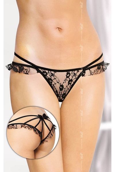 Softline Thong panties, model 2447, black, size S/M