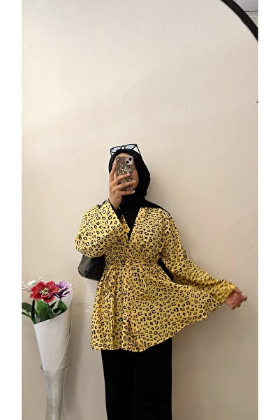 DİLEKBUTİK Κίτρινο λινό καλοκαιρινό κιμονό