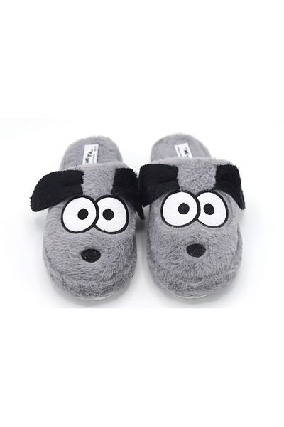 BYRAMSE Dog Figured No Sound Light Sole Plush House Slippers