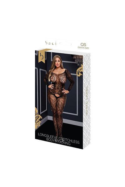 Baci Long-sleeved bodystocking, Baci, Queen Size, without panty