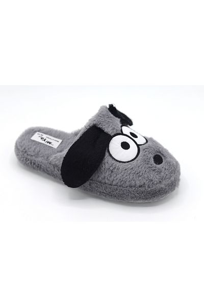 BYRAMSE Dog Figured No Sound Light Sole Plush House Slippers