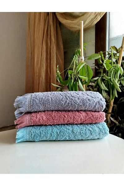 denizli hatırası Комплект кухненски кърпи с жакардови ресни, 3 части, 30x50