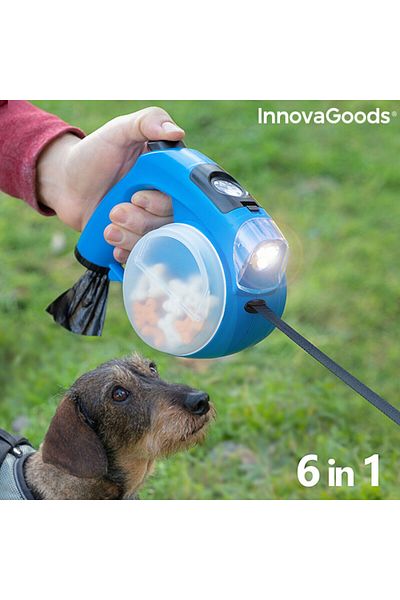 InnovaGoods Lesă retractabilă 6-în-1 pentru câini, Compet InnovaGoods
