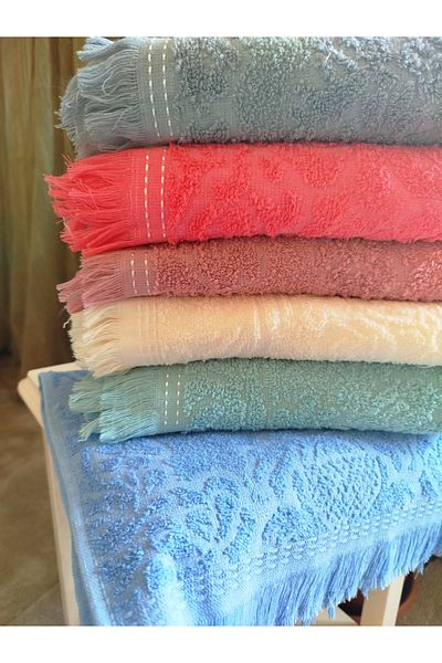denizli hatırası Jacquard Fringed 12-Piece 30X50 Kitchen Towel Set
