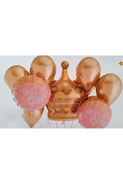 duoguo Set Baloane „It's a Girl” - Decorațiuni Petrecere Botez sau Baby Shower