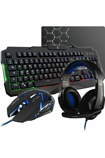 Amazfit Tastatură și Mouse The G-Lab Combo Argon AZERTY Negru