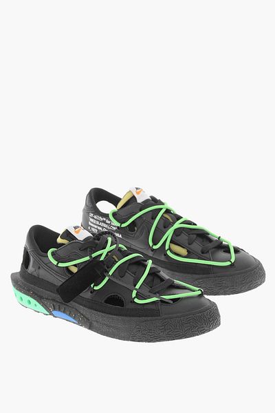 Nike Off White Leather Blazer 77 Low Top Sneakers With Cut-Out De