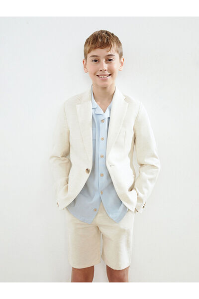 LC Waikiki New Season Linen Blend Boy's Blazer Jacket - S5Fc27Z4