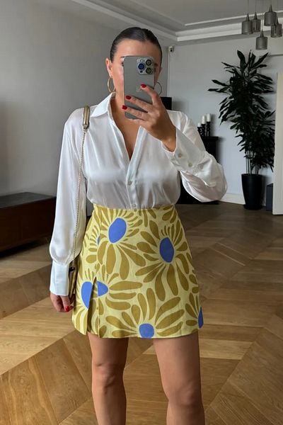 Tuba Butik Basic Satin Women's Shirt