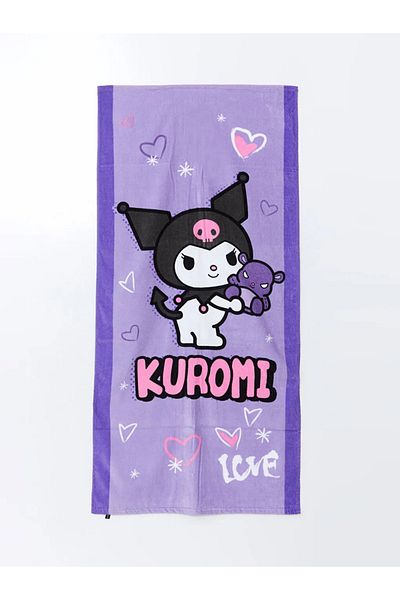 LC Waikiki Lcw Accessories Lilac Kuromi Printed Girl's Beach Towel 70X150 cm