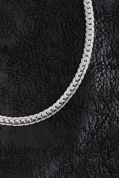 SeyCey.co 316L Steel Embroidered Crush Chain Model Silver Color Men's Necklace