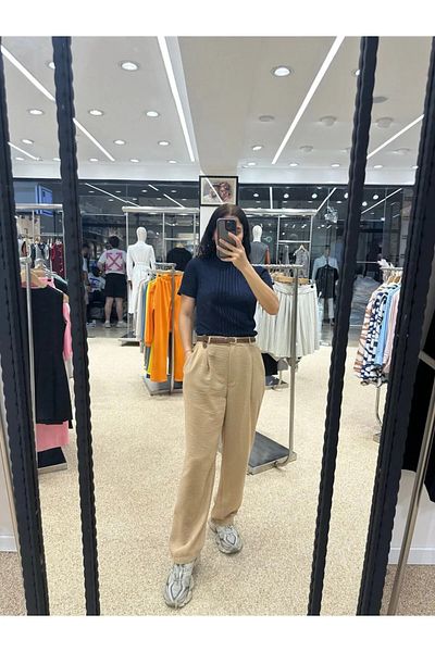 Sachistanbul Women's Belted Linen Trousers