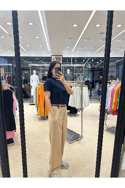 Sachistanbul Women's Belted Linen Trousers