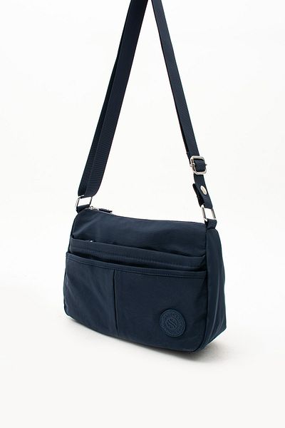 Sanmorris 4009 Sanmorris Brand Multi-Pocket Water Resistant Wrinkled Fabric Crossbody Bag