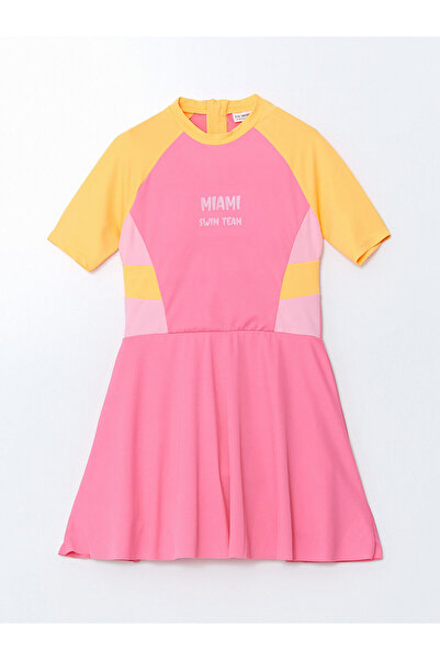 LC Waikiki LCW Kids Pembe Hızlı Kuruyan UV Korumalı Kız Çocuk Mayo