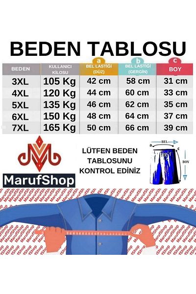 marufshop Skull Patterned Digital Printed Large Size Lycra Boxer
