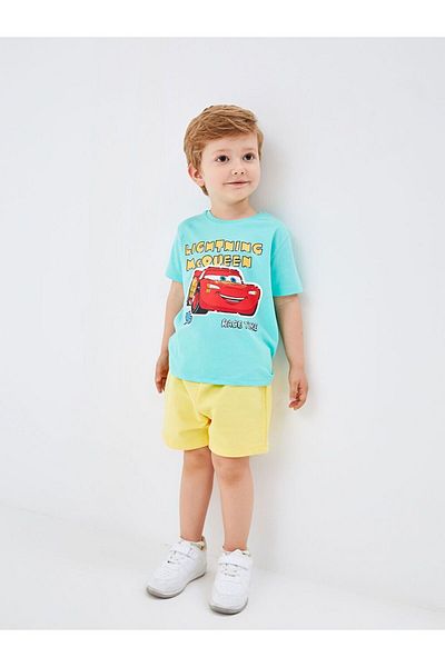 LC Waikiki Lcw Kids Crew Neck Short Sleeve Mcqueen Printed Baby Boy T-Shirt