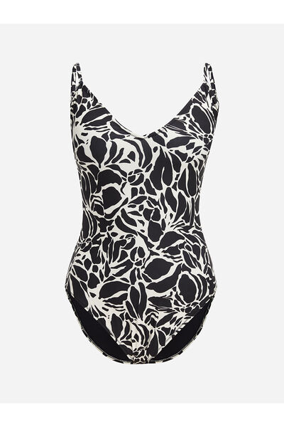 LC Waikiki New Season V-Neck Patterned Women's Swimsuit - S59719Z8