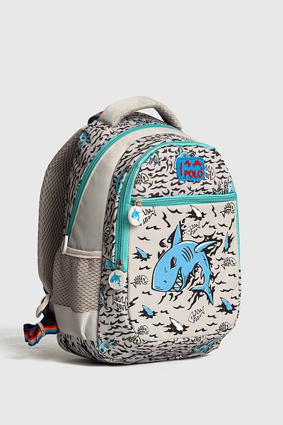 MY POLO 2075 Male Bilateral Set First School Bag Fed Orthopedic Backpack Gray