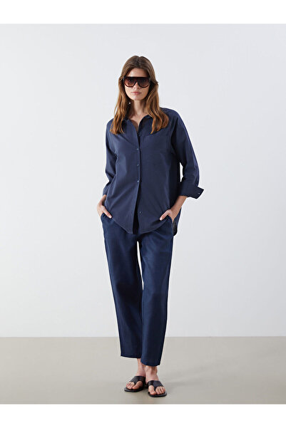 LC Waikiki Özmarka New Season Women's 100% Linen Trousers with Elastic Waist