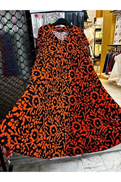 Büyük Hanım فستان بيكاسو مريح من الفسكوز بتصميم عصري