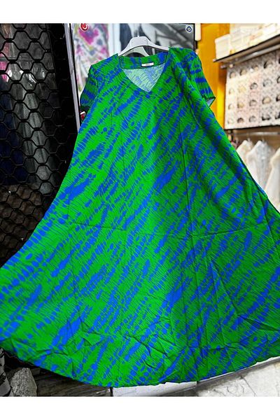 Büyük Hanım Viscose Modern Style Comfortable Picasso Dress