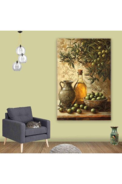 Ritmo Canvas Zeytin Ağacı ve Sızma Zeytinyağı Kanvas Tablo
