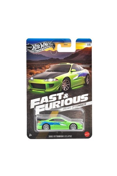 HOT WHEELS Masinuta metalica Hot Wheels, Mitsubishi Eclipse, Brian O'Conner Fast and Furious 2025, 1:64, Verde