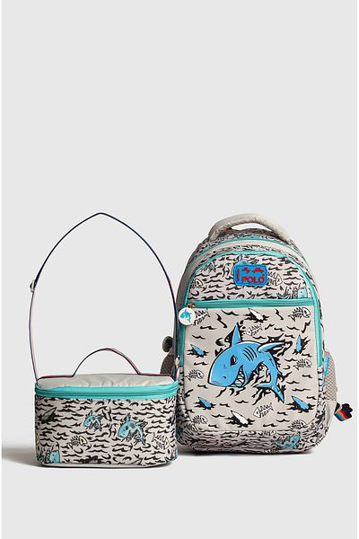 MY POLO 2075 Male Bilateral Set First School Bag Fed Orthopedic Backpack Gray