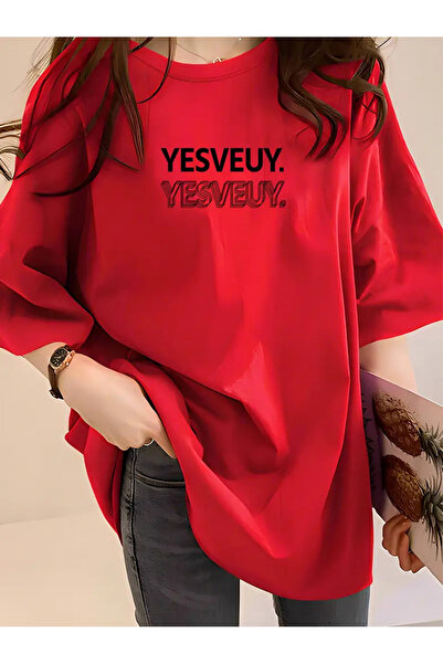 FUFLUNS Yesveuy Printed Oversize T-Shirt