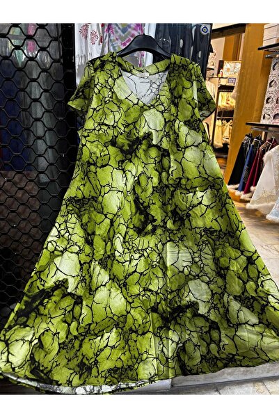 Büyük Hanım فستان بيكاسو مريح من الفسكوز بتصميم عصري