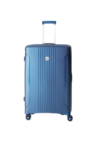 Pierre Cardin 7060 Büyük Boy Ultra Light Hafif Lüks Polipropilen Kırılmaz Tekerlekli Valiz LACİVERT