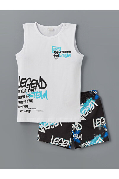 LC Waikiki Νέα σεζόν Crew Neck Boy's Singlet και Marine Sorts - S5CY99Z4