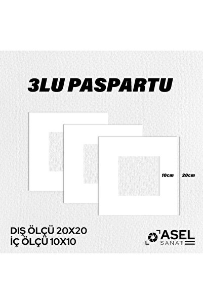 asel sanat 20x20 Paspartu - 20x20 Fotoğraf Paspartu - Çerçeve İçi Paspartu - ...