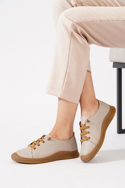 Moda Pie Mene Sole Stitching Rubber Tied Genuine Leather Shoes Silver