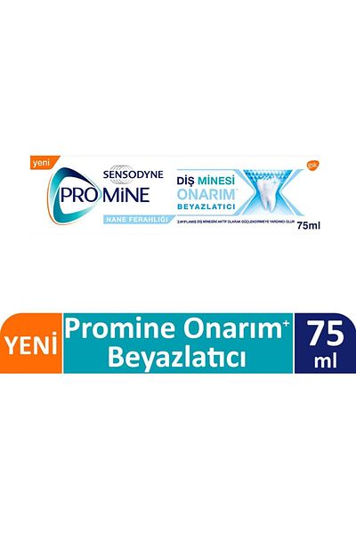 Sensodyne Promine Repair Whitening 75ml Toothpaste + Io Ultimate Clean 4-Pack Black Toothbrush