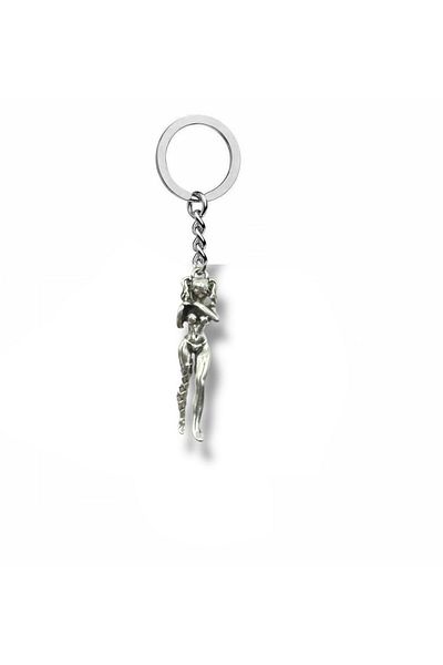Herşey Nota Blind Naked Goddess Figured Keychain |   Mythological and Gothic Unisex Accessory