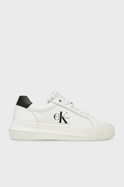 Calvin Klein Logolu Deri Sneaker Ayakkabı YW0YW0187201W AYAKKABI YW0YW01872 01W
