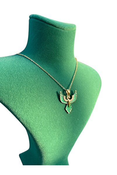 GOOG DESIGN قلادة فولاذية مع شكل طائر الفينيق - رمز الولادة الجديدة والقوة، ت...