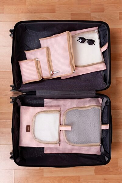 MorPort Ultra Lüx 6'lı Gri Valiz Düzenleyici I Bavul Içi Organizer Set I Seyahat Hurcu