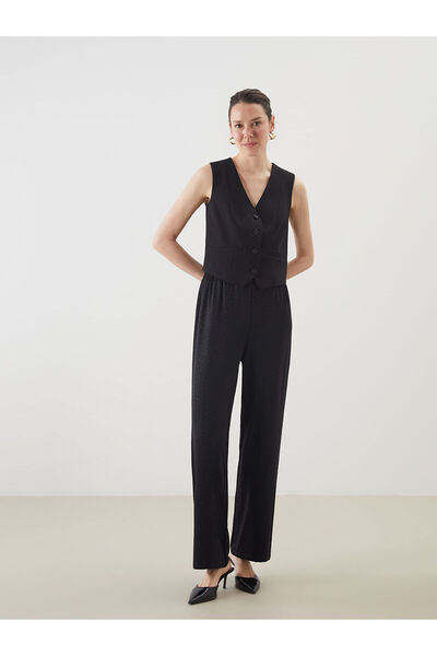 LC Waikiki Özmarka New Season Elastic Waist Patterned Women's Trousers