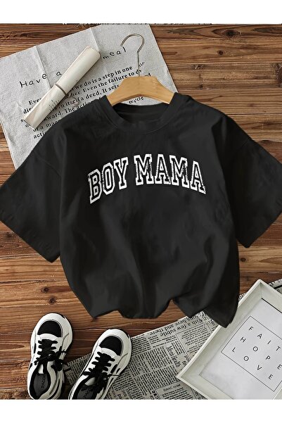 l'eivor Γυναικείο βαμβακερό μπλουζάκι Boy Mama Printed