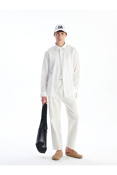 LC Waikiki Ανδρικό παντελόνι Comfortable Fit Linen Look