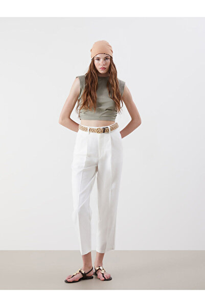 LC Waikiki Vizyon New Season Belted Carrot Cut Women's Trousers