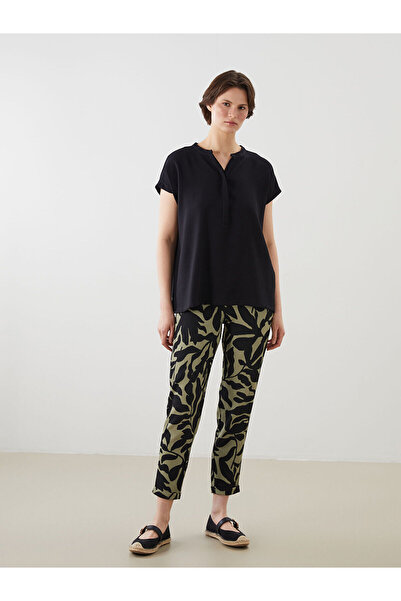 LC Waikiki Patterned Women's Trousers with Elastic Waist