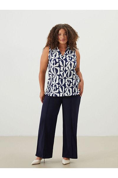 LC Waikiki Wide Leg Women's Trousers with Elastic Waist