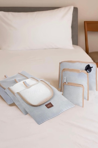 MorPort Ultra Lüx 6'lı Gri Valiz Düzenleyici I Bavul Içi Organizer Set I Seya...