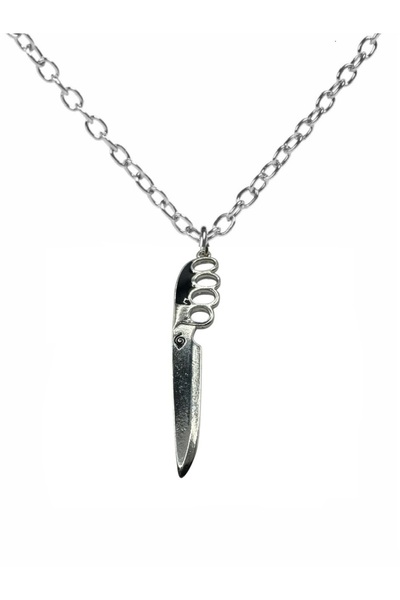 Herşey Nota Knife Figured Pendant with Holder 60 cm Chain |   Action and Goth...